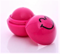 Pack of 4 - Emoji Lip Balm Fruity Color Lip Balm Emoji Moisturizing Lip Care Balm Fruit Flavor Natural Moisturizing Round Ball Nourishing Repair Lip Balm. 