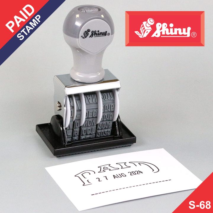 SHINY%20S-68%20Dater%20Rubber%20Stamp%20With%20"Paid"%20Message%20And%20Signature%20Place%20-%20Image%206