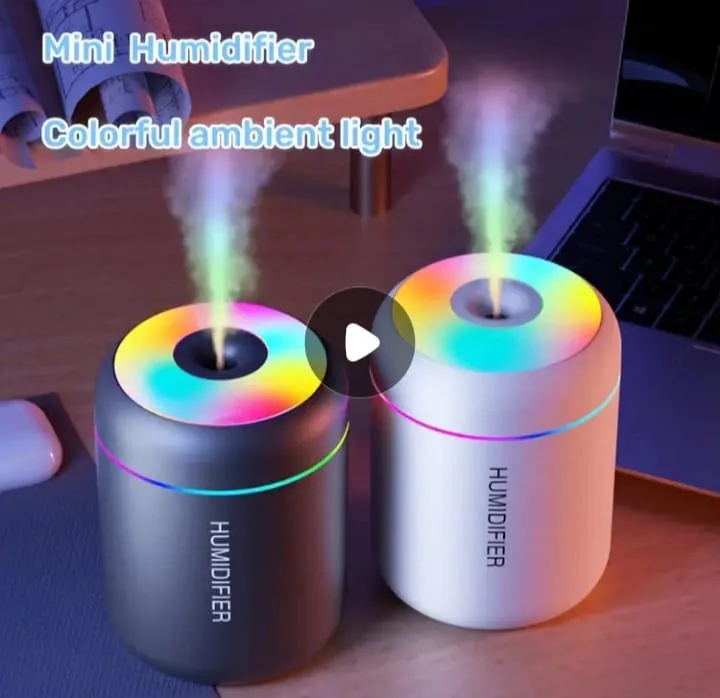 1pc Sleek USB-Powered Humidifier with 7-Color LED Lights - 180ml ...