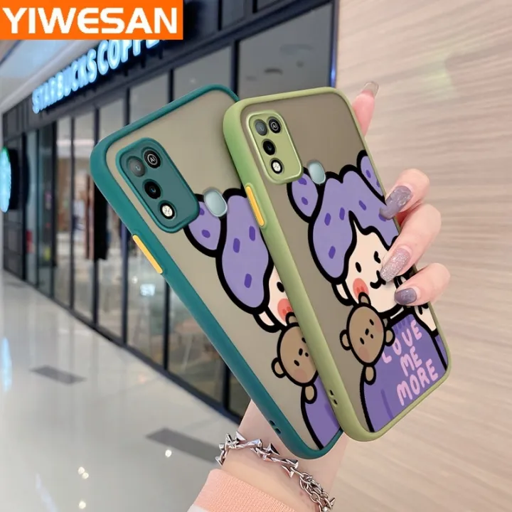 YIWESAN%20For%20Infinix%20Hot%2010%20Play%20Infinix%20Hot%2011%20Play%20Infini%20Case%20Cartoon%20Cute%20Purple%20Girl%20Thin%20Frosted%20Transparent%20Cover%20Lens%20Camera%20Protect%20Edge%20Full%20Cover%20Casing%20Hard%20Cases%20-%20Image%202