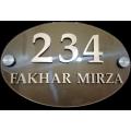 Acrylic plastic name plate. 
