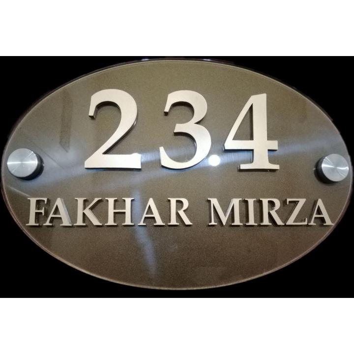 Acrylic plastic name plate