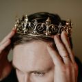 Royal King Crown for Men - Metal Prince Crowns and Tiaras, Full Round Birthday Party Hats,Medieval Accessories (Gold). 