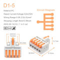 Mini Quick Wire Connector Wire Terminal 1 in multiple out Best For Car Bike Wiring Solar Wiring  Mini Quick Wire Conductor Connector Universal Compact 2/3 Pin Splicing Push in Terminal Block 1 in multiple out. 