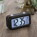 LED Light Up Alarm Clock, Battery Operated Silent Aalarm,Pink. 