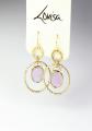 Lovisa Golden Drop Glitter Circle Earring Fashion Jewelry For Girls, Women, Her - High Quality. 