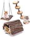 Hamster Chew Toys, Hamster Activity Toys Accessories for Teeth Care,Natural Wood Toys for Hamster, Rabbits, Bunny, Gerbil. 