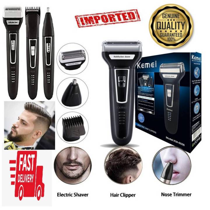 Professional%20KM-1407%20Kemei%203%20In%201%20Electric%20Rechargeable%20Hair%20Shaver,%20Trimmer%20For%20Men%20-%20Black%20-%20Image%206