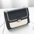 Stitching Women Shoulder Crossbody Bag Chain PU Leather Ladies Messenger Bag Encounter. 