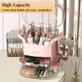 Dazzin - Luxury Desktop Cosmetic Organizer - Dustproof & Waterproof Makeup Vanity Storage Beauty Box - Beauty Box for Girls - Makeup Organizer Box - Make Up Organizers for Vanity, Countertop Cosmetic Storage with Drawers and Transparent Cover for Bedroom. 