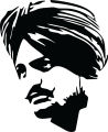Sidhu Moose Wala Pvc Car Body Sticker For Car Motorcycle Bike Laptop Tablet Pvc Sticker Decal Black Color. 