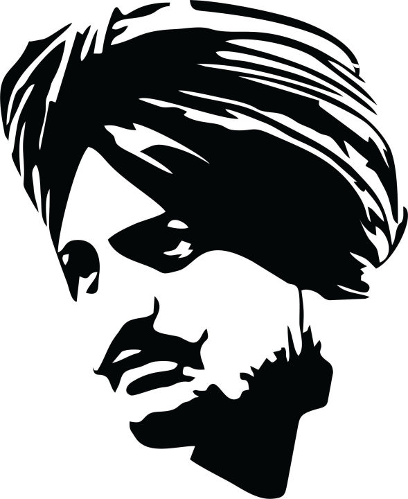 Sidhu Moose Wala Pvc Car Body Sticker For Car Motorcycle Bike Laptop Tablet Pvc Sticker Decal Black Color