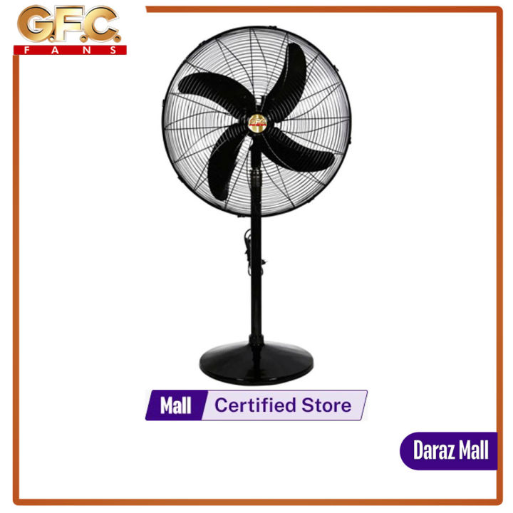 GFC AC DC Pedestal Fan Myga Copper 20 Inch Energy efficient Electrical Steel Sheet and 99.9% Pure Copper Wire 3 speed options Brand Warranty