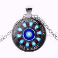 marvel avenger endgame Iron Man arc reactor necklace Tony Stark Necklace Quantum Realm pendant action Figure toy cosplay men kid. 