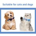 Pet Bow Collar Cat Puppy Bell Collar Korean Pet Collar Kitty Bow Headband Collar Adjustable Clasp Suitable For Cats And Dogs bluey. 