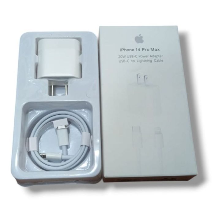 iPhone 14 Pro Max 20W USB-C Power Adapter with USB-C to Lightning Cable | Original Fast Charging Set for iPhone and iPad