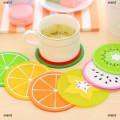 Pack Of 6 Silicone Fruit Printing Colorful Tea/Coffee Cup Mat Holder. 