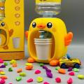 Children's Little Yellow Duck Kitchen Pretend Mini Water Dispenser Simulation Cosplay Kitchen Drinking Toy Birthday Gift. 