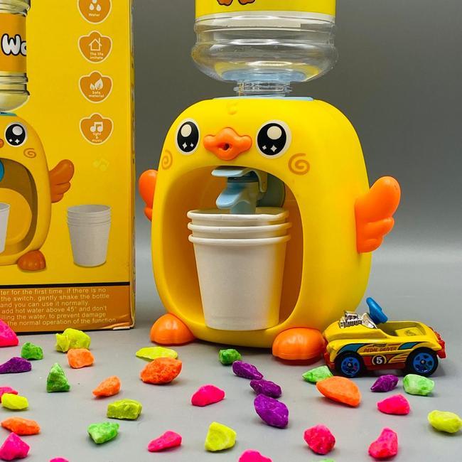 Children's Little Yellow Duck Kitchen Pretend Mini Water Dispenser Simulation Cosplay Kitchen Drinking Toy Birthday Gift