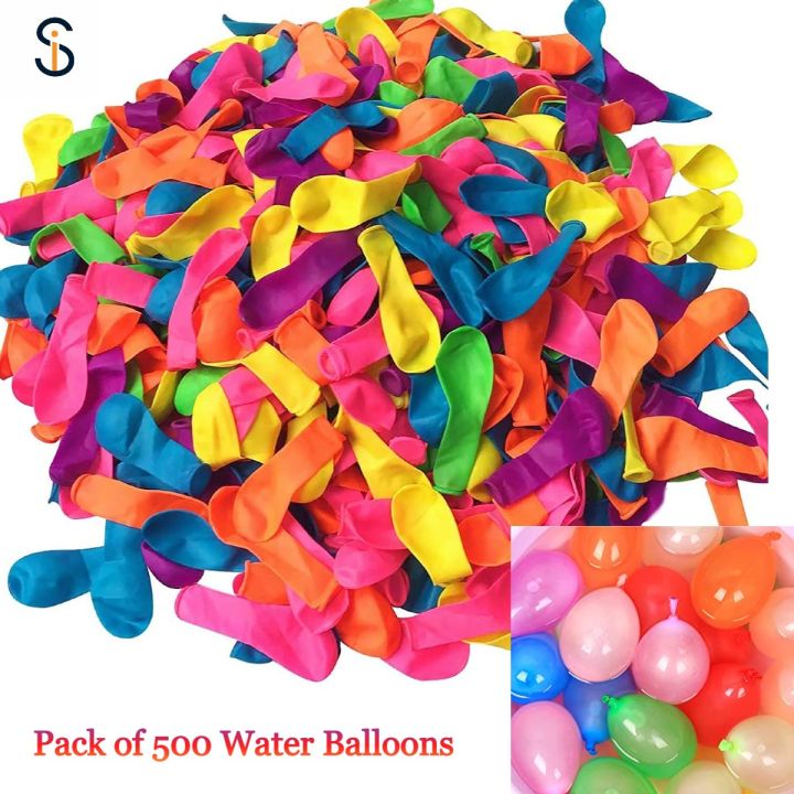 Small Water Balloons ( Pack of 500 ) / Colorful Water Fighting Party Balloons Bunch Summer Games Water Balloon For Kids