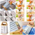 6 Sides Multi-functional Stainless Steel Grater Handheld Slicer Fruit Vegetable Kitchen Cutter Tools. 