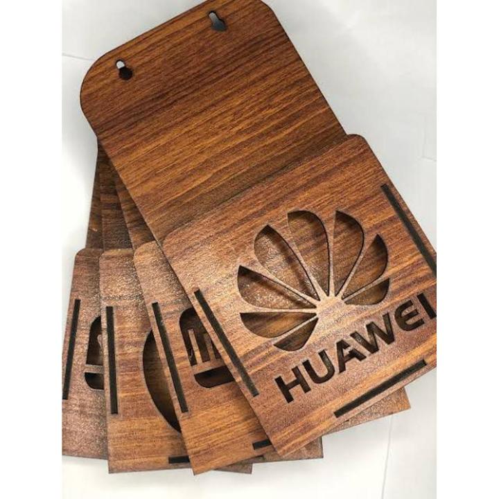 Wooden Made Wall Mount Phone Holder Mobile Charging Hanging Stand
