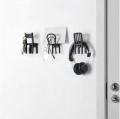 IKEA Hook Hanger Set of 3 Black Key Cloth Jewelry Holder Chairs Wall Mounted. 