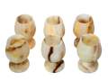 Hand craved Marble glass set. 