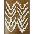 Buckram Neck, Daman, Sleeves, Poncha Design White Color | Chipi Bukram Pasting Fusing for Sewing, Tailoring, Fashion Designing Set of 10 Pcs. 