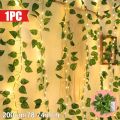 PACKIFY  Artificial Plant Leaves bail with LED Fairy Lights Battery Operated - Money Plant Leaf Lights for room decoration wall Hanging flowers. 