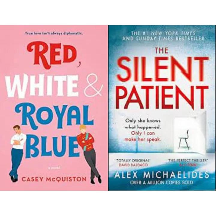 Red , White & Royal blue , The Silent Patient (Pack of 2 Novels )