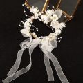 Pearl Crystal Wrist Corsage Bridesmaid Children's Hand Flower Marriage Beautiful Bride Wedding Bracelets Girls Jewelry Wrist New. 