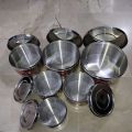 6 Pcs Different Sizes Storage Boxes with Lids Heavy Stainless Steel. 