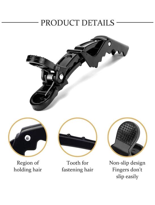 Toni%20&%20Guy%20Pack%20Of%206%20Crocodile%20Clips%20Hair%20Sectioning%20,Hairdressing,%20Hair%20Grip%20-%206%20Piece%20Pack%20-%20Image%202