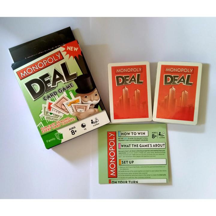 Monopoly Deal Cards Game Imported 108 Cards Kids & Adults Games Birthday Gift