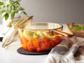 VISIONS® 4-piece Glass Cookware Saucepan Cookpot Set. 