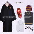 Harry Potter cos costume magic robe cloak drape style lanfondo cosplay magic suit school uniform flying. 