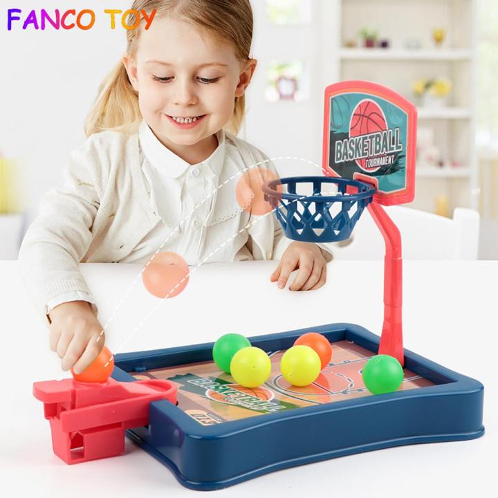 【Happier】 Children's Mini 2 Player Game Mini Basketball Hoop Shooting Stand Toy Educational For Children Finger Basketball Shooting Family Game Toy