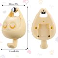 Cat Eyes Cute Multi-purpose Adhesive Wall Hook- cat shape wall hanger  - Cartoon Animal Hanger, Decorative Cat Wall Decor, Self-adhesive Playful Storage Solution for Children's Room. 