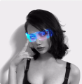 Colorful LED light-emitting technology disco club bar cyberpunk style cool glasses uk import. 