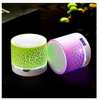 Mini Portable Bluetooth Rechargeable Speaker with Light, SD Card & USB ...