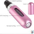 Refillable Perfume Bottle 5ml Travel Size Portable Mini Spray Atomizer Plastic and Metal Material Lightweight Leak Proof Easy to Refill Compact Fragrance Dispenser for Men and Women Travel Office Pocket Use. 
