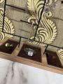 Premium Jewelery Stand Wooden Tray + Metal Rack Holder Organizer Rustic Wood Stand Tree Holes Display Rack for Stud Earings Rings Makeup & Hoop. 