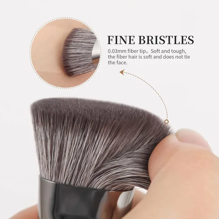 Bold & Beautiful Flat Top Powder Foundation Makeup Brush | Ultra-Soft ...