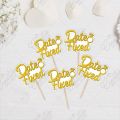 Pack of 12 Date Fixed Mithai Cupcake Toppers, Digital print 2.5 inches mini Toppers, Perfect for Engagement & Wedding Party Celebration. 