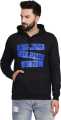 Fleece Printed Pull Over Hoodie for Men - Black. 
