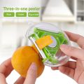 3 In 1 Trio Vegetable Fruit Peeler Slicer Stainless Steel Rotary Multifunctional Peel Blade Cutter Kitchen Tool For Salad Easy To Clean Hanging Round Home Peelers For Veggie With Good Grips Cutter Grater Potato Peeling Knife And Fruit Peeler. 