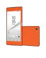 Sony Xperia Z5 Compact Orange Carbon Fiber Texture Mobile Skin. 