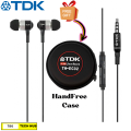 TDK Super Bass Metal Earphones with Built-in Microphone, Ergonomic Design, Stereo Sound, and Protective Pouch Ideal for PUBG and Music. 