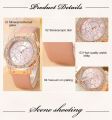 2pcs Personality Fashion Women's Diamond-encrusted Watch for Girls Decent Wrist Strap Attractive Dial Watches Fashionable Comfortable Leather Strap Quartz Ladies Wristwatch. 